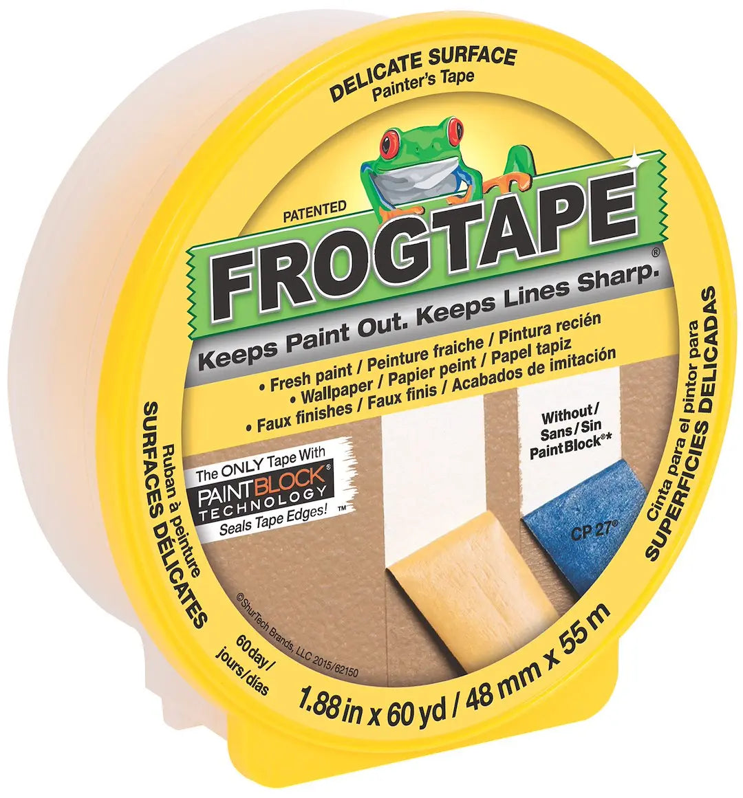 SHURTAPE CF 160 Yellow Packaging Tape - 55M Roll (8 Rolls)