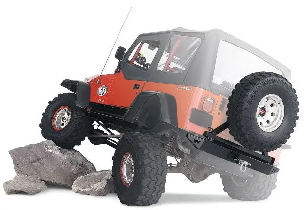 WARN IND. BMPR Tire Carrier for Jeep CJ - Durable Off-Road Equipment