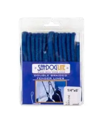 Sea Dog Double Braid Fender Line 1/4 Inch - Durable Marine Rope for Boating and Docking