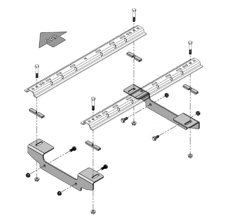 DEMCO Frame Bracket Kit for 2020 Chevy/GMC - Part Number 8552037