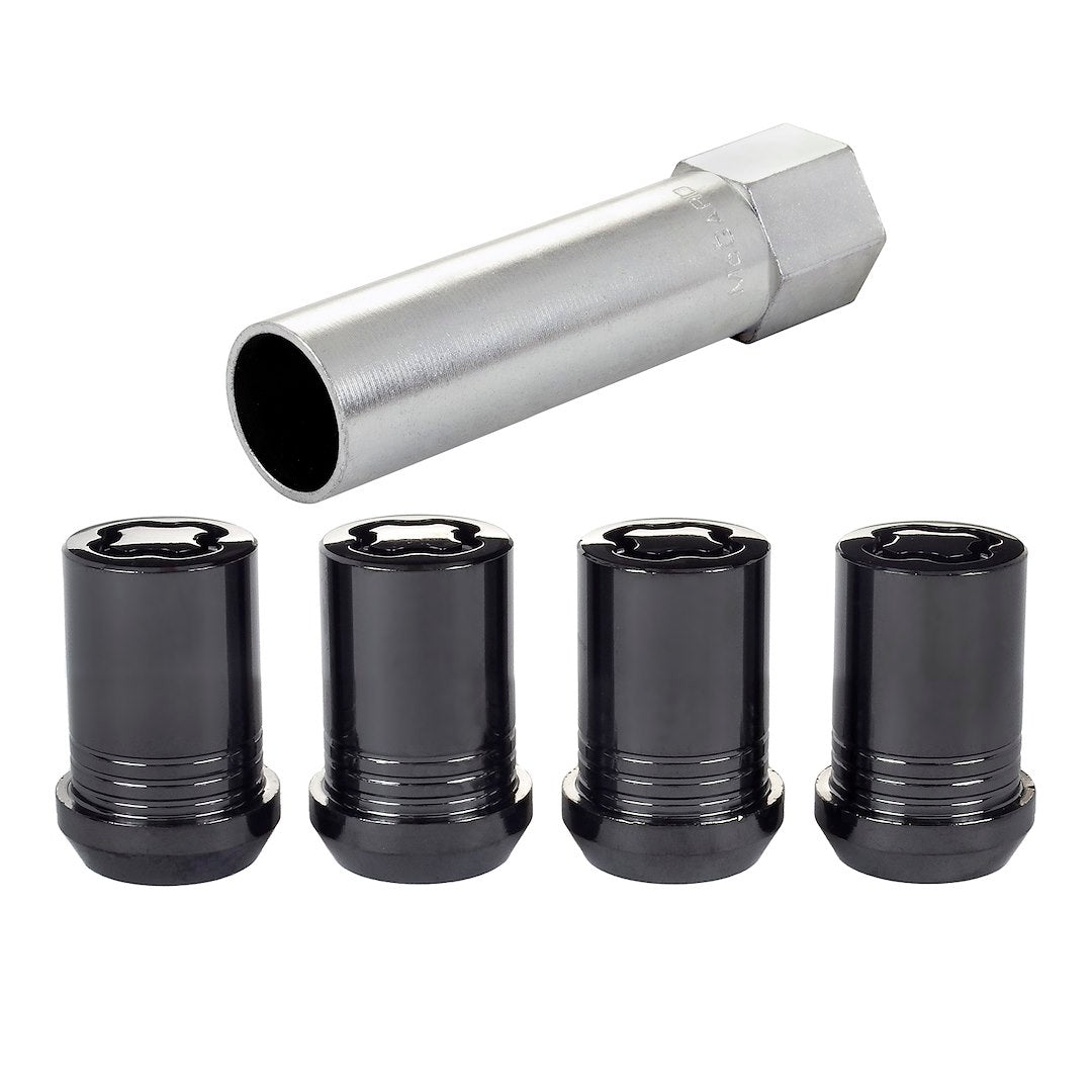 MCGARD 25357 4-Pack 12x1.5 Con Thread Locking Nuts for Secure Fastening
