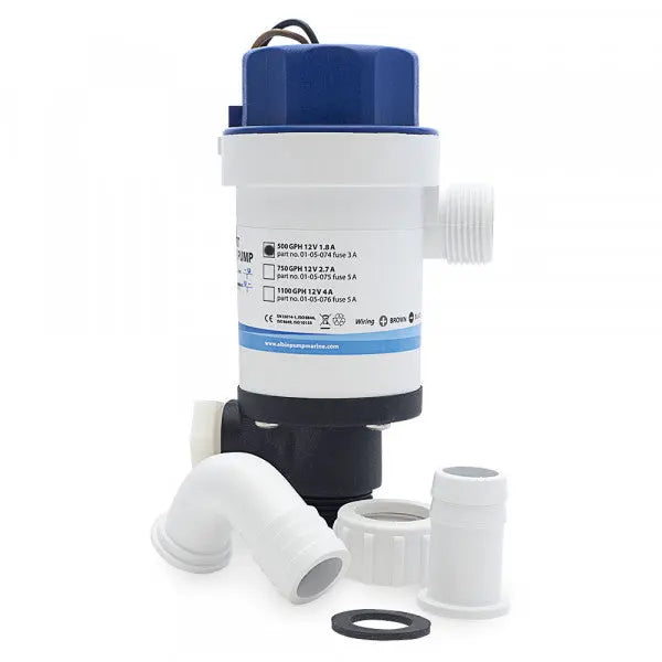 Albin Part Number 0105075 TwinPort AeroFlow 750 GPH 12V Marine Water Pump