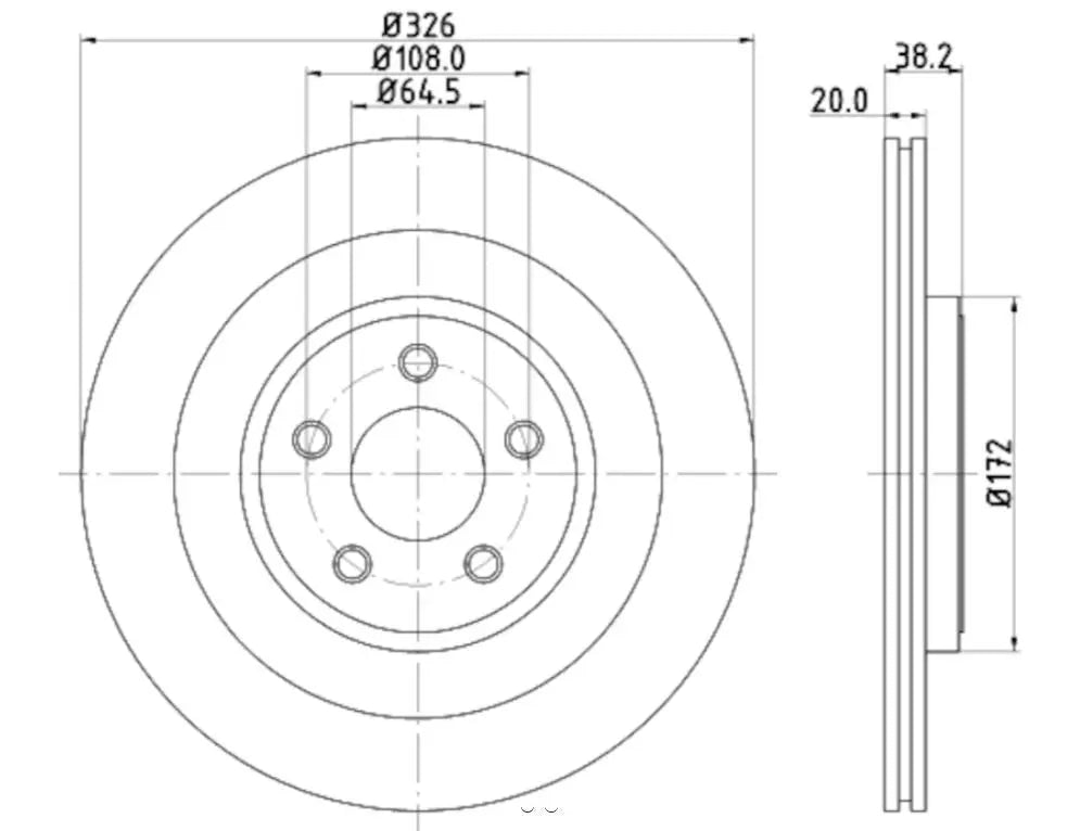 Hella Disc Brake Rotor Part Number 355115582 for Reliable Braking Performance