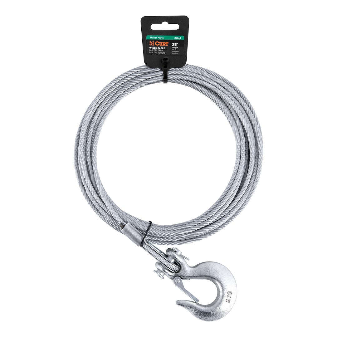 CURT Manufacturing Winch Cable (Part #29460) — Heavy-Duty Recovery Rope for Off-Road and Utility Applications