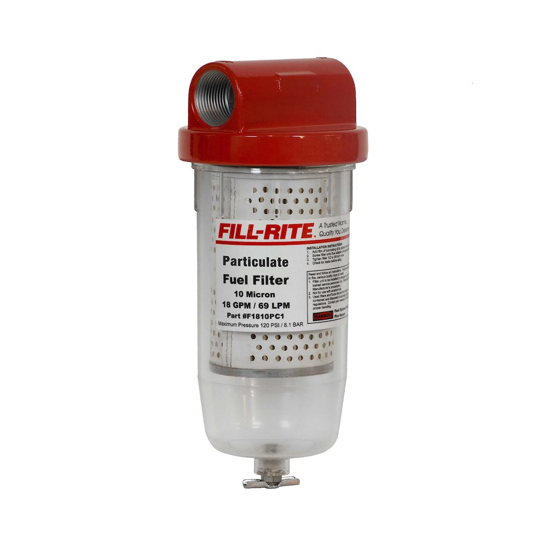 Fill Rite F1810PC1 Clear Bowl Fuel Filter with Hydrosorb Technology