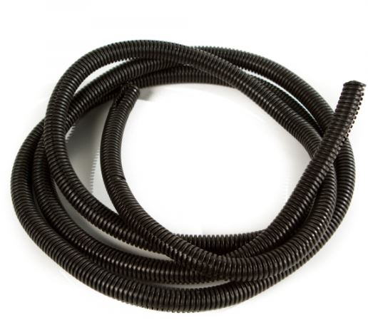 Wirthco 3/8 Inch Black Split Loom Cable Sleeve - Durable Automotive Wire Protection