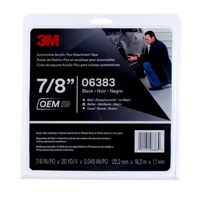 3M Attach Tape 7/8 inch x 20 yards Black Part 06383