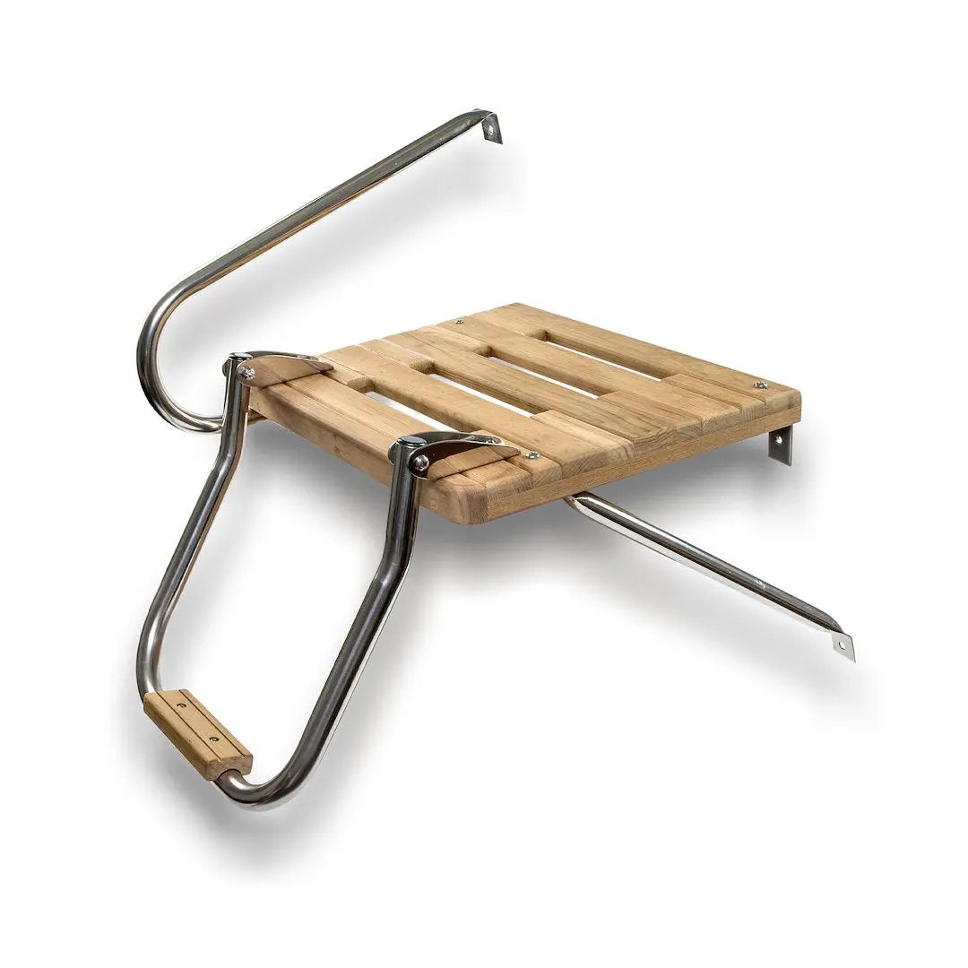 Whitecap Industries Teak Swim Platform with Ladder for Outboard Boats (Part #60902)