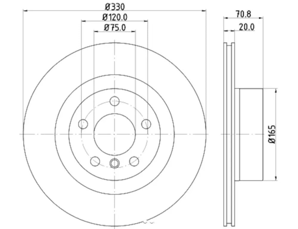 HELLA 355119542 High Carbon Disc Brake Rotor for Reliable Braking Performance