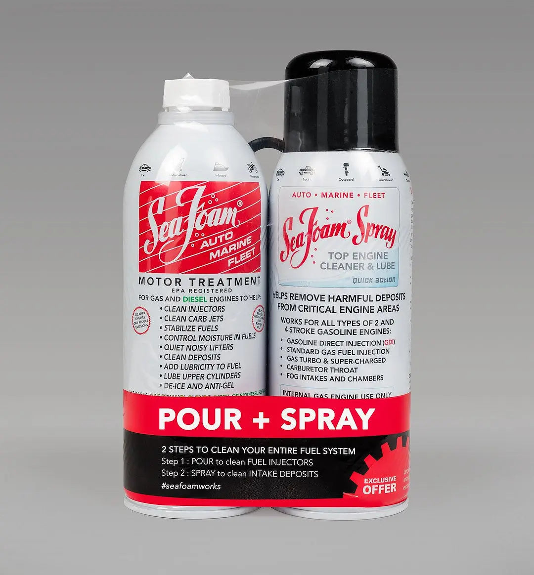 SEAFOAM Motor Treatment Combo Pack 16 oz - Effective Engine Cleaning and Performance Enhancement