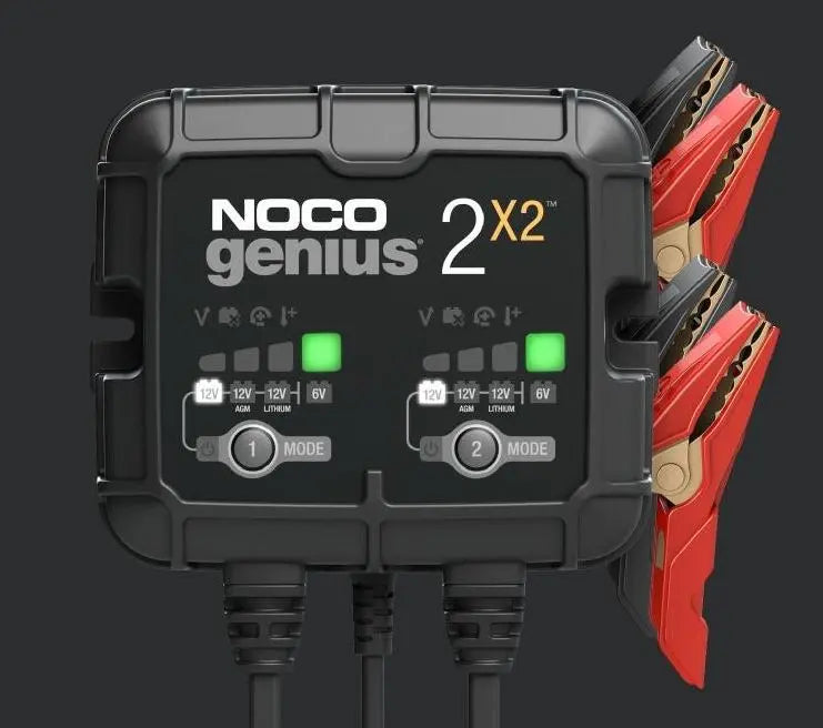 NOCO Genius2X2 4A 2-Bank Battery Charger for Dual Battery Maintenance