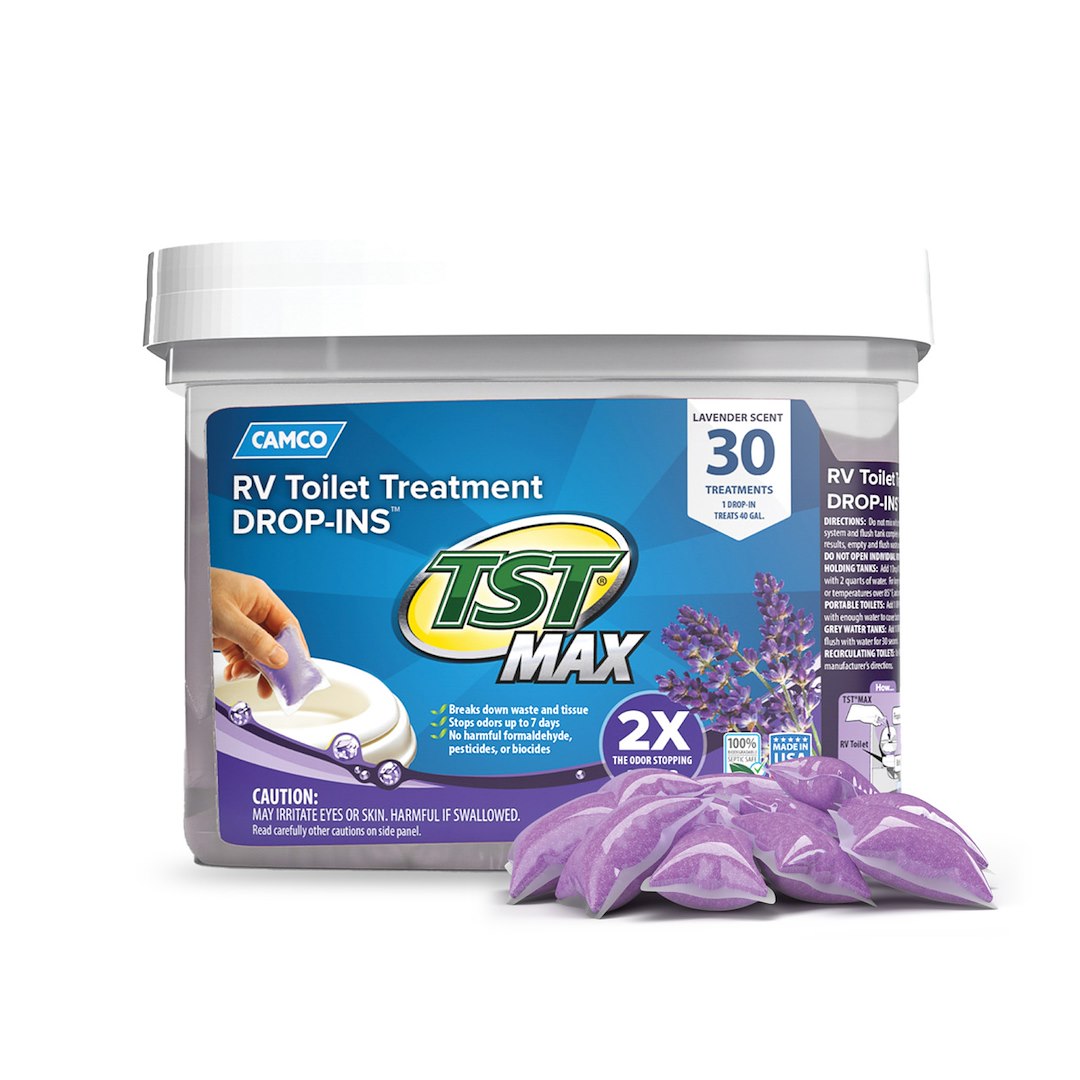 Camco TST Max Lavender Drop-Ins 30 per Bucket - Fresh Scent for Toilet Maintenance