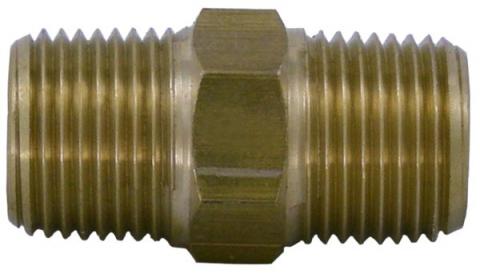 AP Products 3/8-inch MNPT to 3/8-inch MNPT Pipe Fitting - Durable Brass Connection