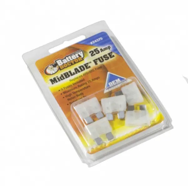 Wirthco 24375 Mid Blade Fuse - 25 Amp for Reliable Circuit Protection