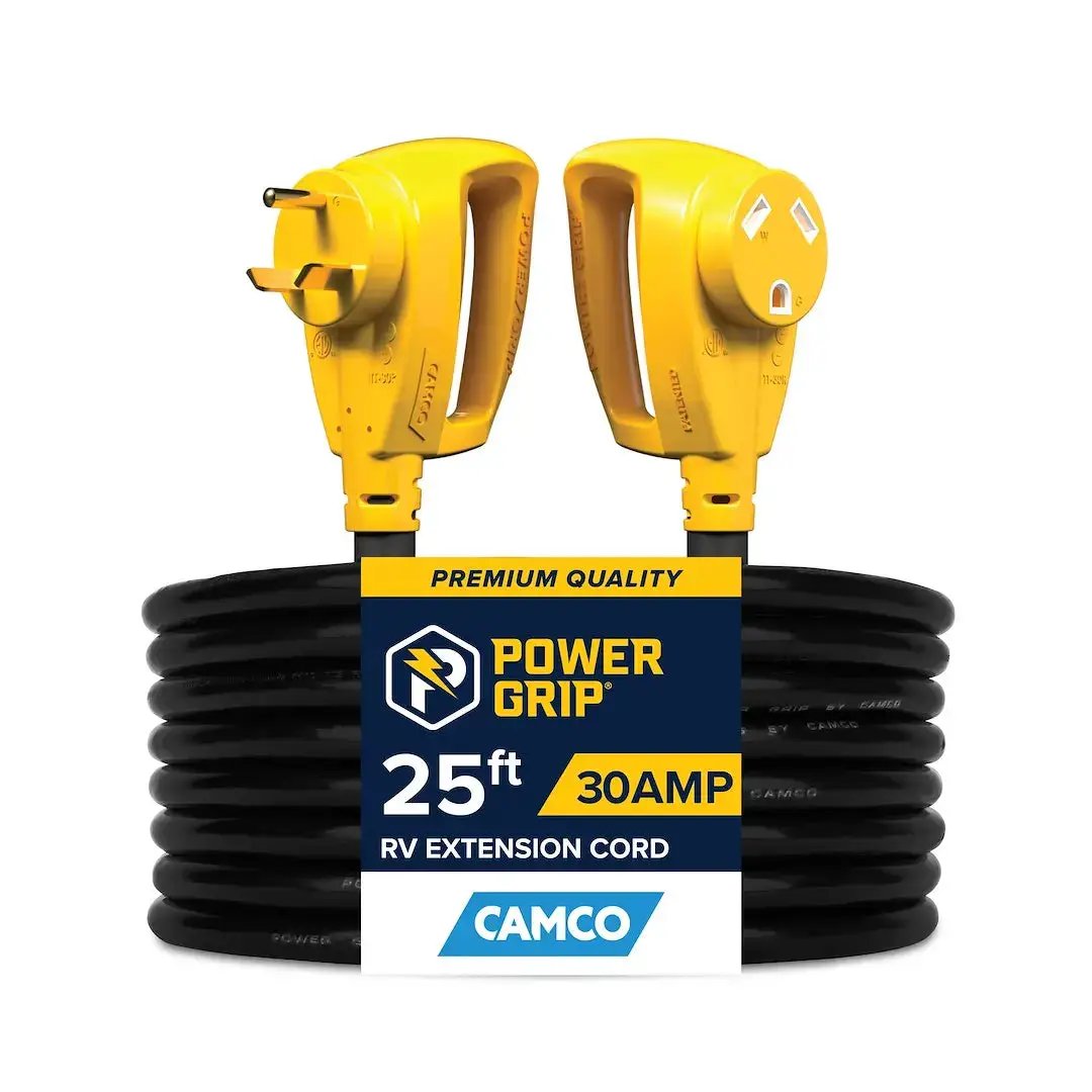 Camco Power Cord 30A 25 Feet with Handle - Reliable RV Power Connection by CAMCO