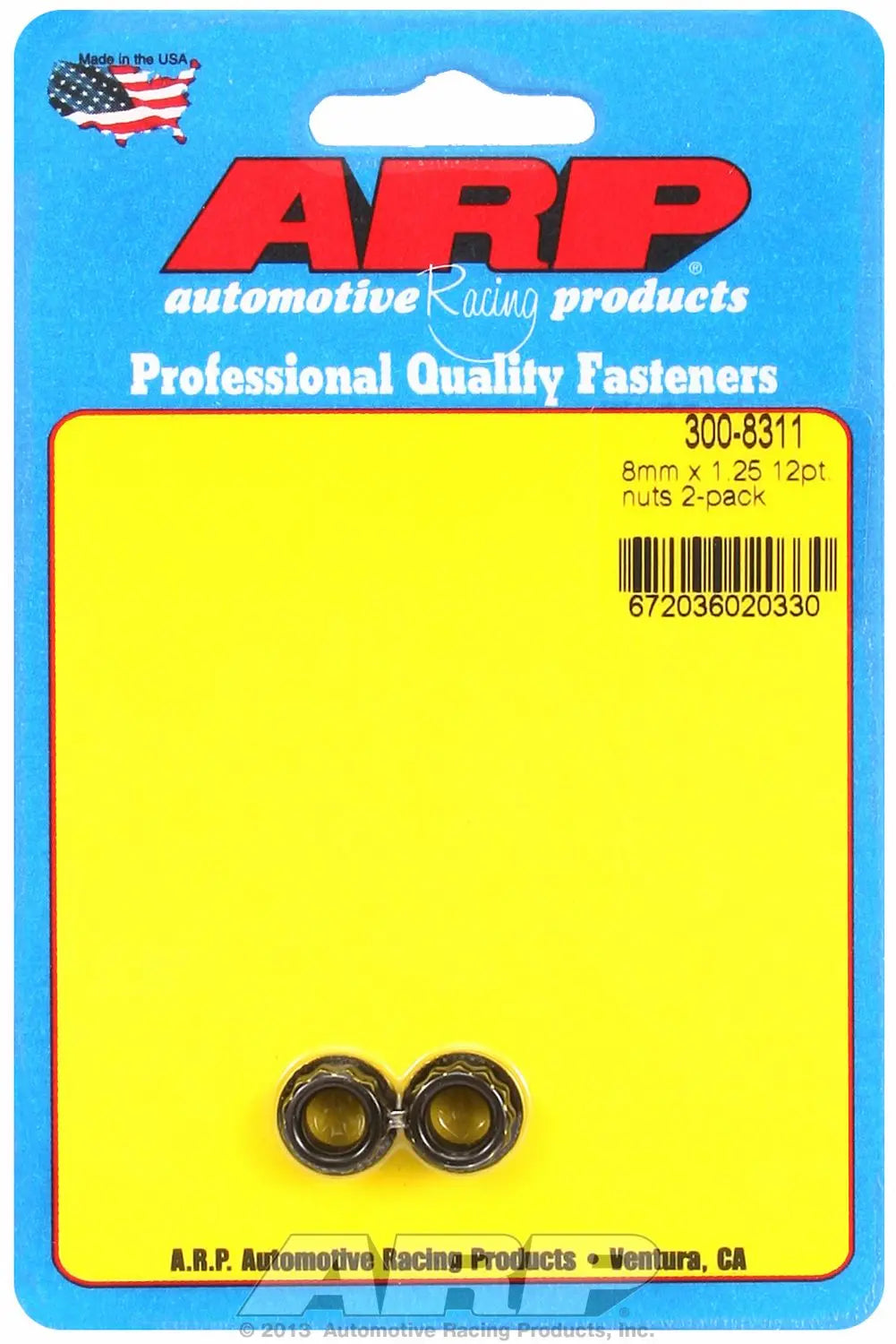 ARP M8x1.25 Stainless Steel 12-Point Nut Kit - Durable and Reliable Fastening Solution