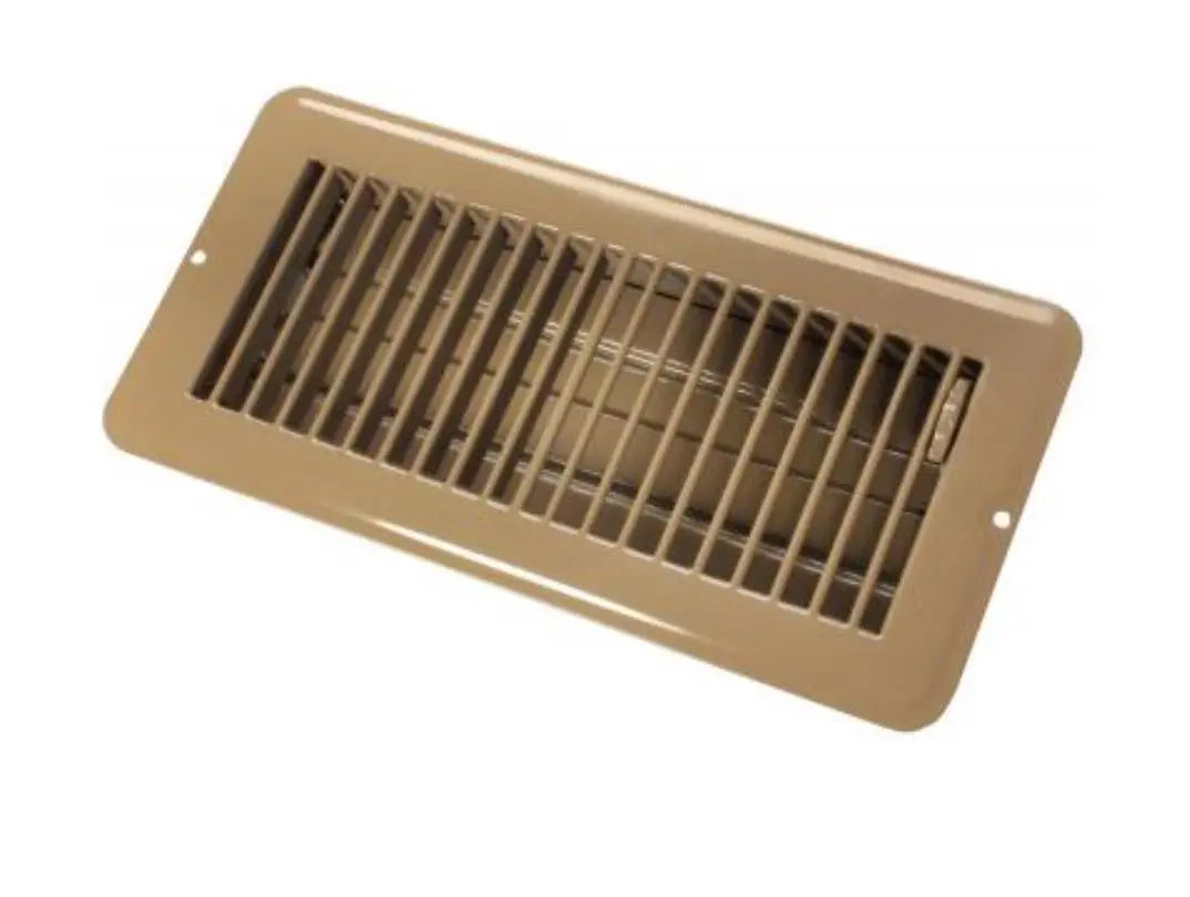 JR Products 0229015 4x10 Floor Register with Metal Finish