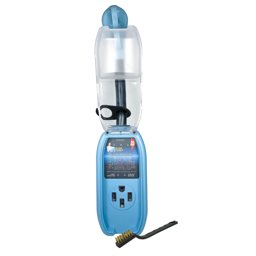 DICOR CORP 50 Amp Pigtail RV Surge Protector – Reliable Power Protection for Your RV