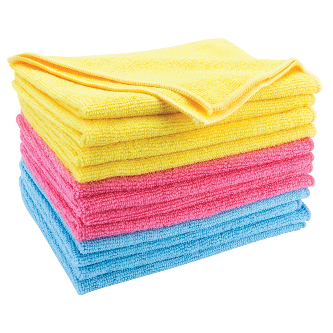 Perform Tool W1482 12-Pack Microfiber Towels for Automotive and Home Cleaning