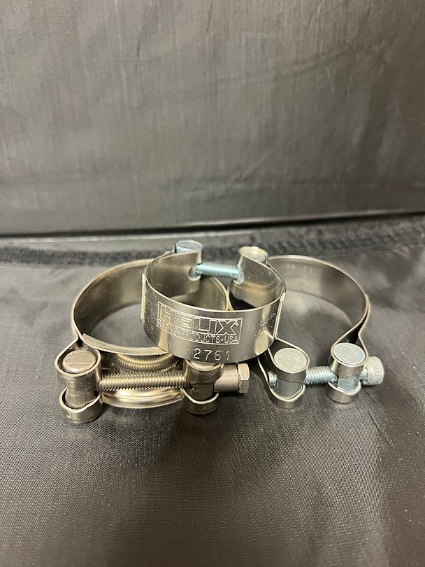 Helix Racing Stainless Steel Muffler Clamp 1.81 inch Diameter