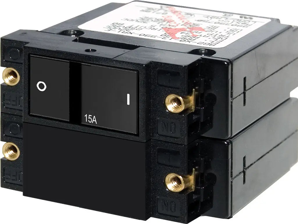 Blue Sea Systems 7411BSS Circuit Breaker A2 Flat Rocker 15A
