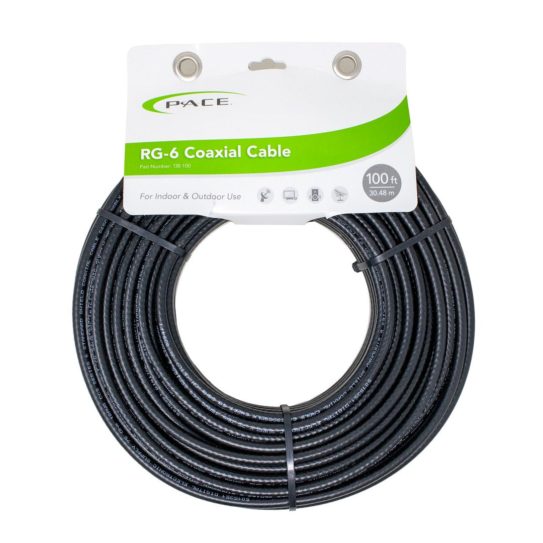 PACE International 138100 100ft Coaxial Cable – High-Performance Signal Transmission