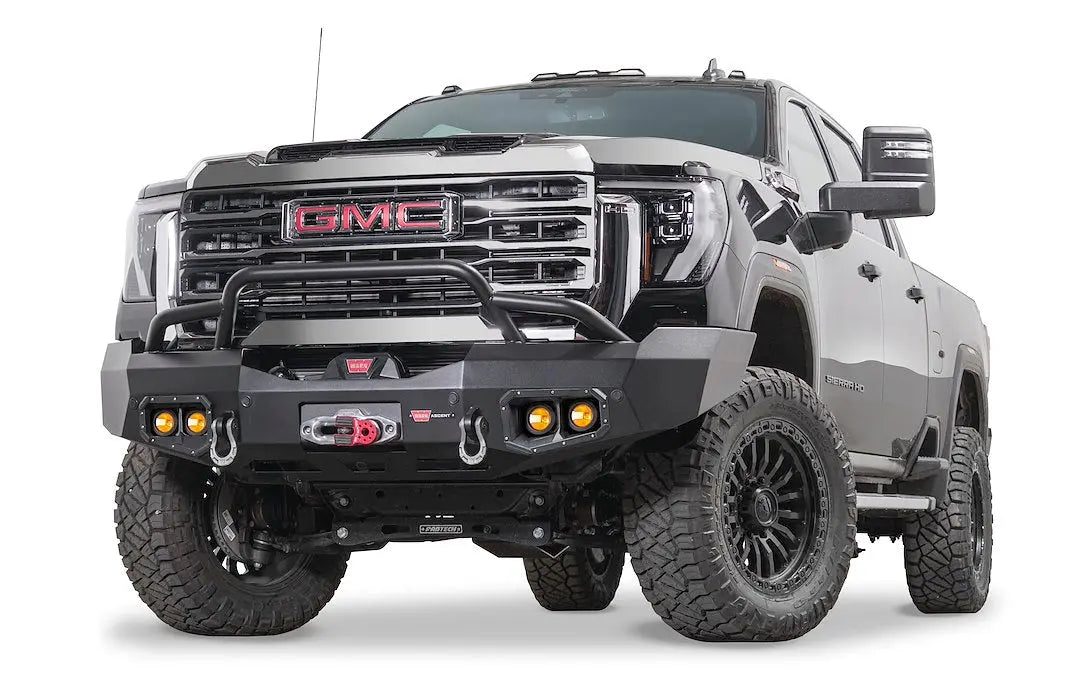 WARN Industries Ascent Bumper with Prerunner Guard – Heavy Duty Off-Road Front Bumper