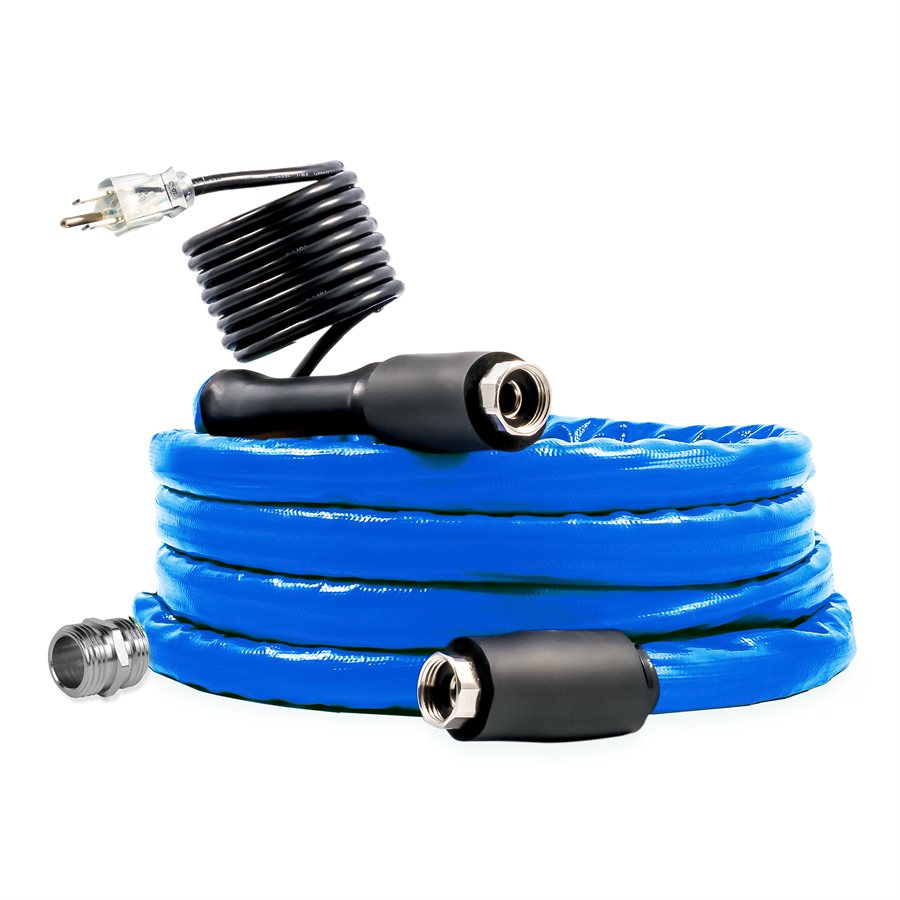 Camco 12' x 5/8 inch Heated Hose - Model 22910 for RV and Marine Use