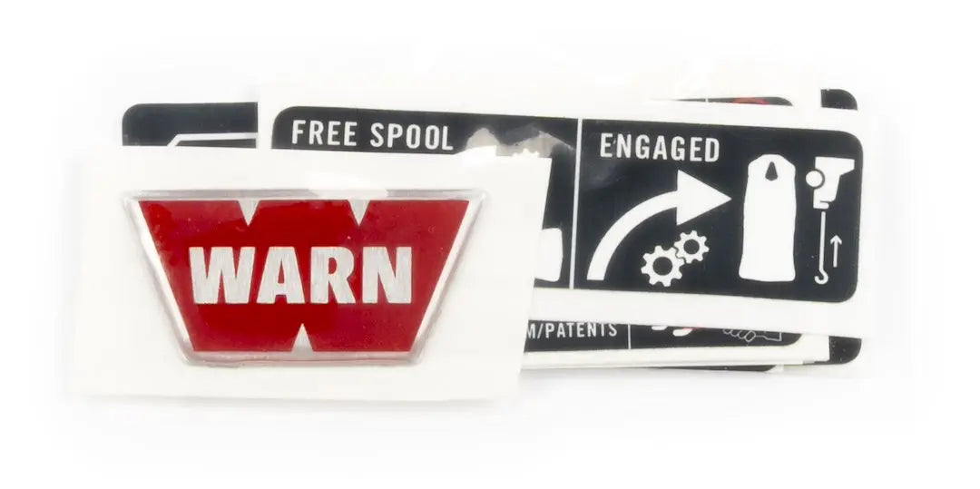 WARN Industries Zeon XC Label Kit (Part Number 111981) for Enhanced Winch Identification