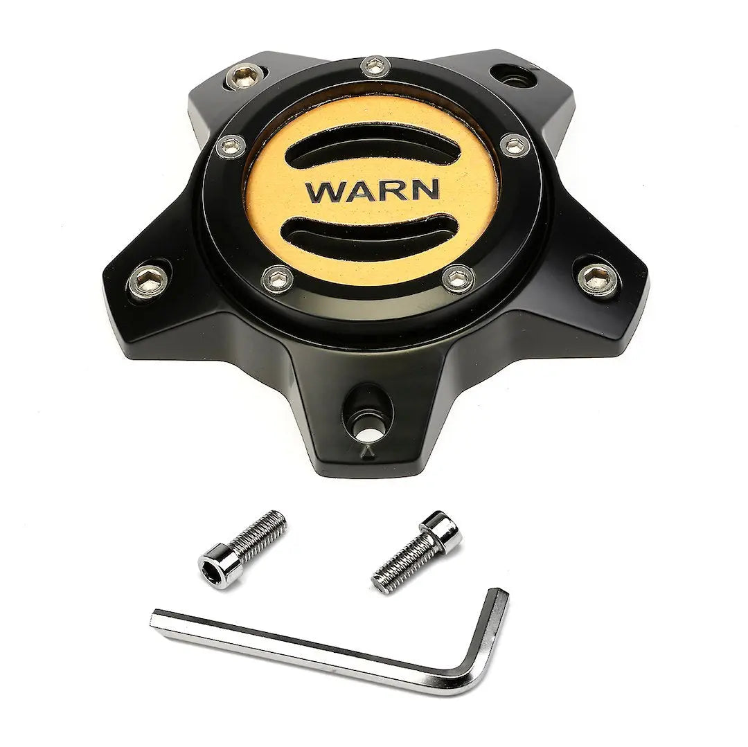 WARN Industrial Steel Wheel Center Cap with Gold Finish - Part Number 106681