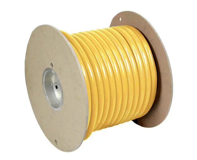 PACER WUL40YL100 4/0 UL Yellow THHN Wire - 100 ft Roll