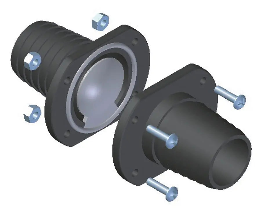 T-H Marine 1 1/2 Inch Inline Scupper ILS1500DP for Marine Applications