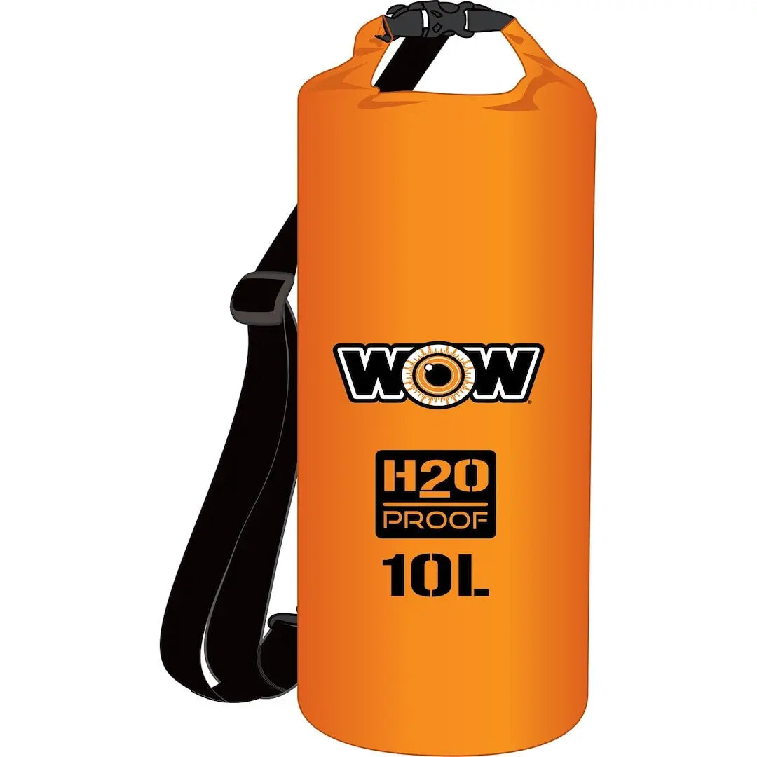 WOW Sports H2O Proof 10L Dry Bag in Orange – Waterproof Storage for Outdoor Adventures