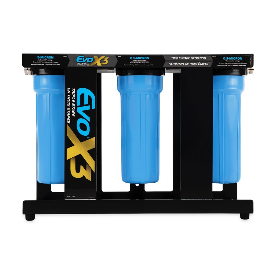 Camco EVO X3 Triple Stage Water Filter System - Model 40649 by CAMCO