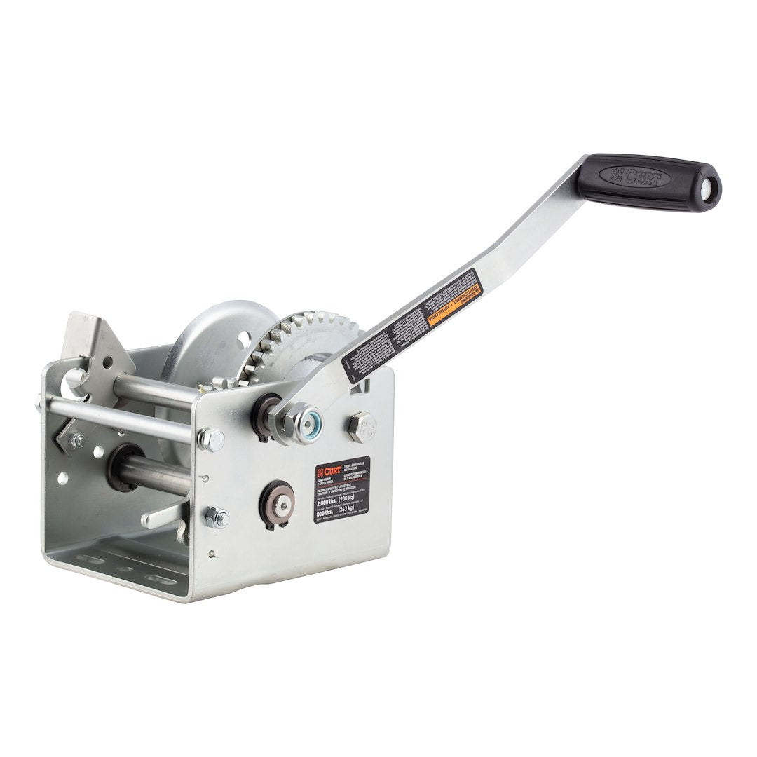 CURT Manufacturing 29520 2-Speed Winch for Heavy-Duty Lifting and Pulling