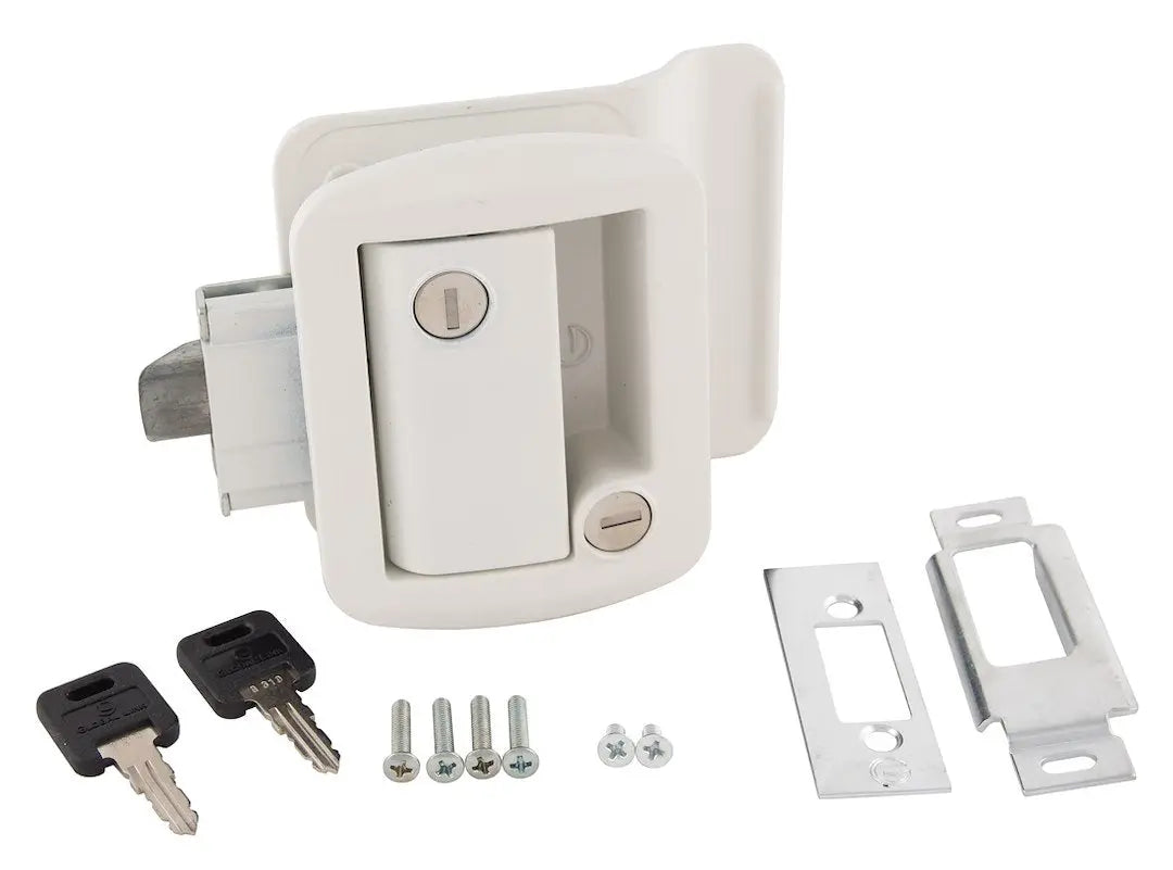 AP Products Metal TT Lock with Keys - White (Part #013571)