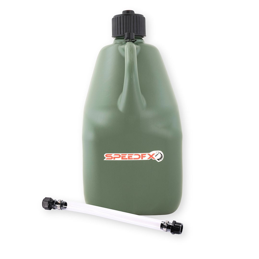 SpeedFX Dark Green 5-Gallon Utility Jug - Durable Plastic Container for Commercial and Industrial Use