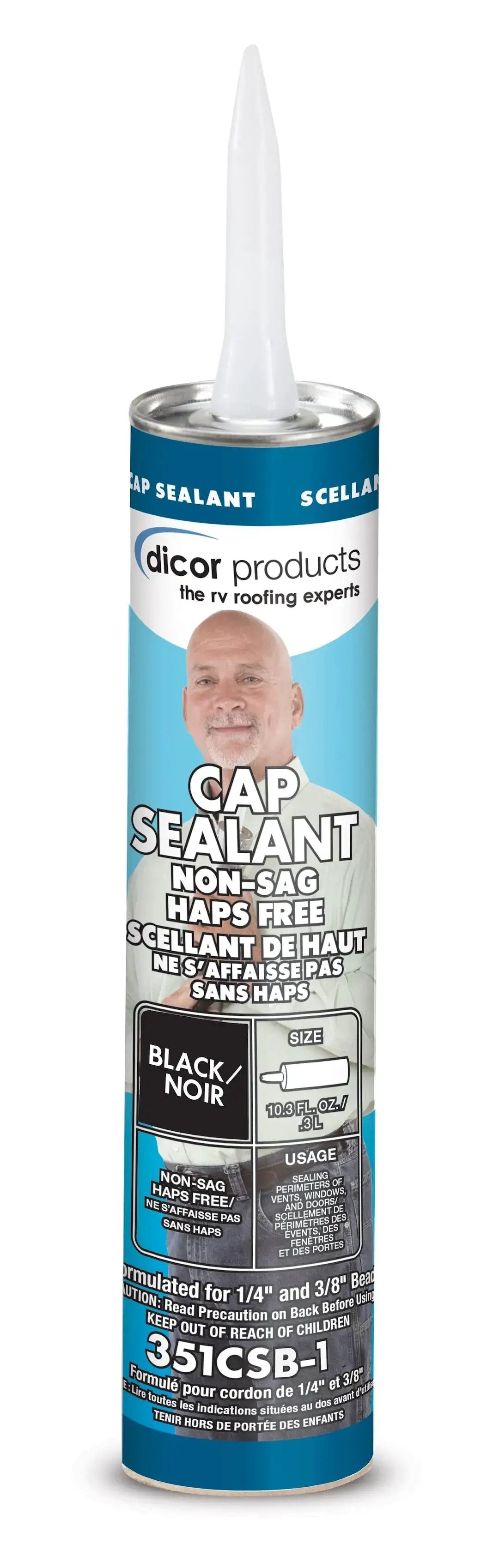 DICOR CORP 351CSB1 Black Cap Sealant - Durable and Reliable Sealant for Industrial Applications by DICOR CORP
