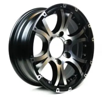 TASKMASTER Aluminum 15x6 Black Machine Wheel – 6x5.5 Bolt Pattern