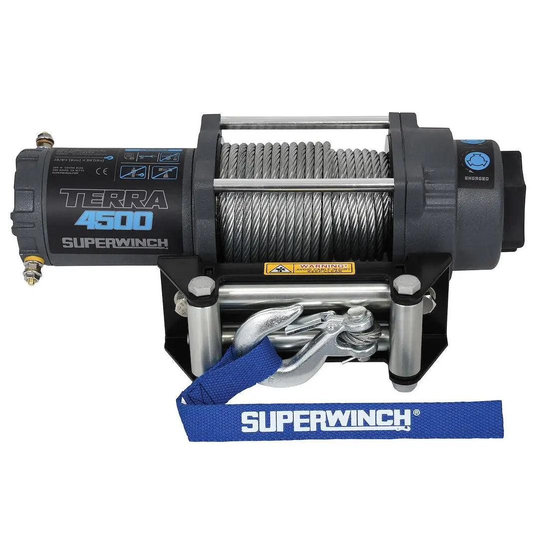 Superwinch 4500 lbs. 12V DC Winch with 15/64 inch x 50 ft Rope (Part #1145260)