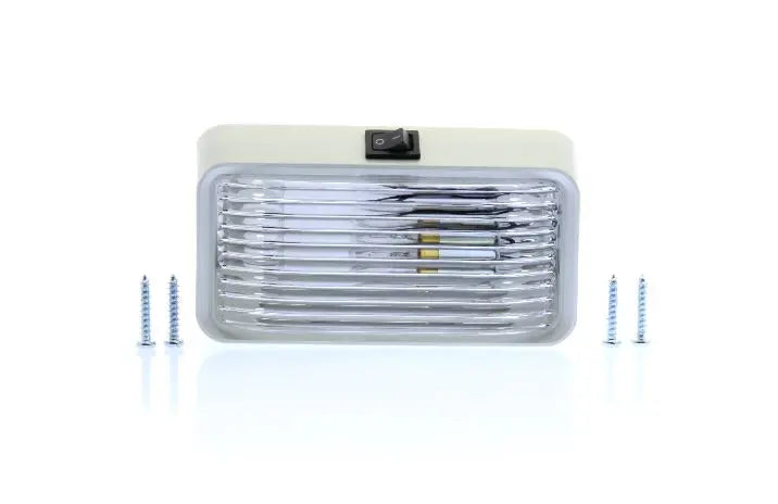 Optronics RVPL3CFS Porch Light with Switch - Square Clear & Amber