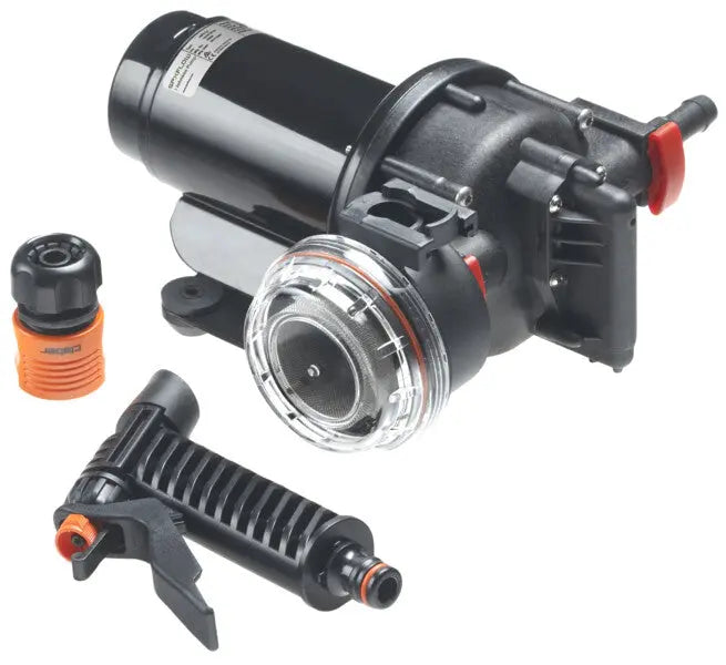Johnson Pump AquaJet 3.5 GPM Washdown Kit 12V – Marine Cleaning and Freshwater Rinse System