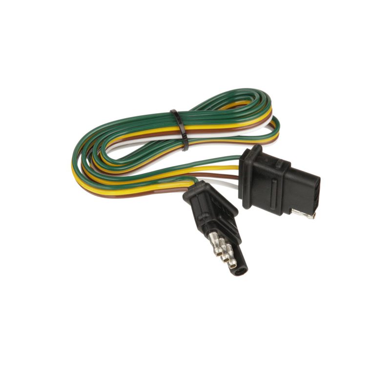 Pollak 4WF648V 4-Way Flat Connectors with 48' Wire for Reliable Trailer Lighting