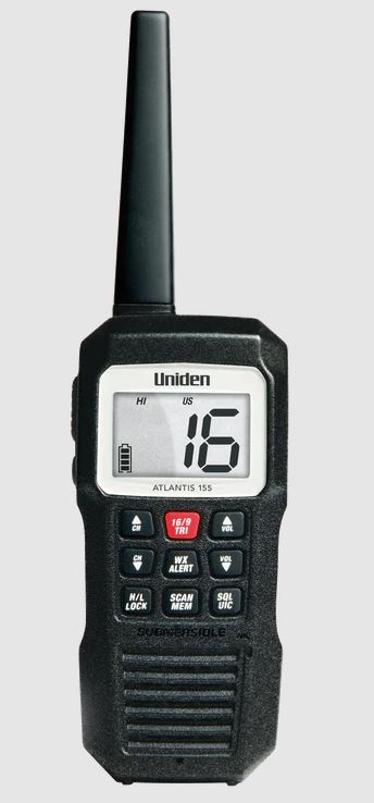 Uniden Ameri Atlantis 155 VHF Handheld Radio - 3 Watt Portable Marine Communication Device