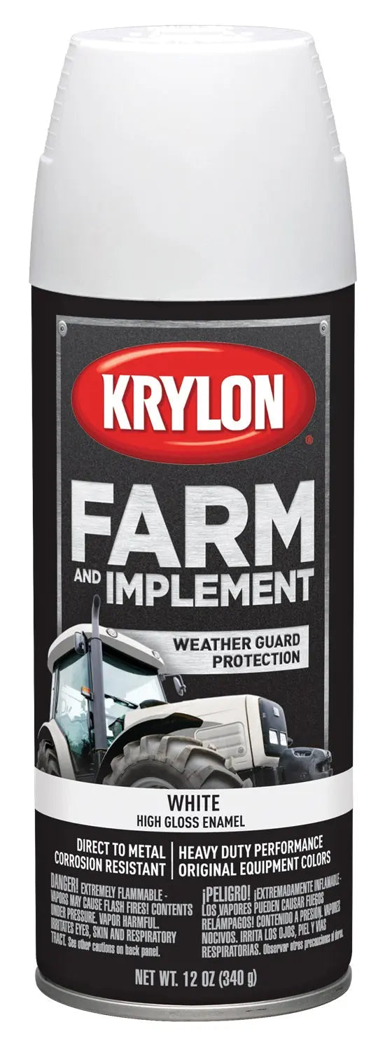 VHT Farm Gloss White 12 oz Spray Paint - Durable Finish for Agricultural Equipment