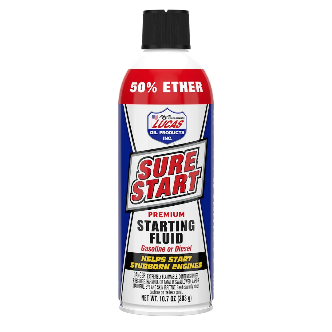 Lucas Oil Sure Start Starting Fluid 50% Ether - Reliable Engine Start Assistance