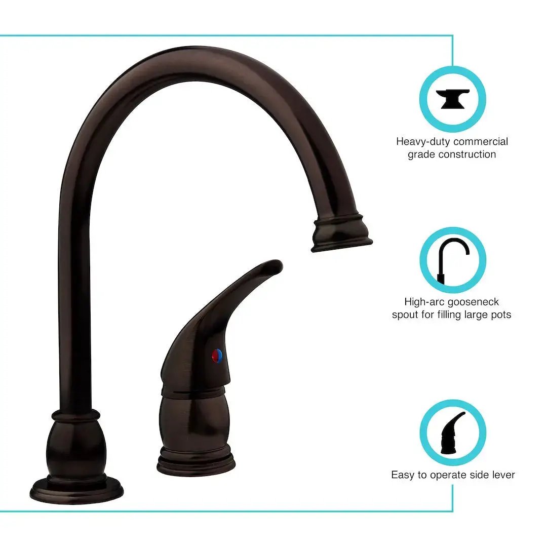 DURA FAUCET MK301VB Goose Neck RV Kitchen Faucet by DURA FAUCET