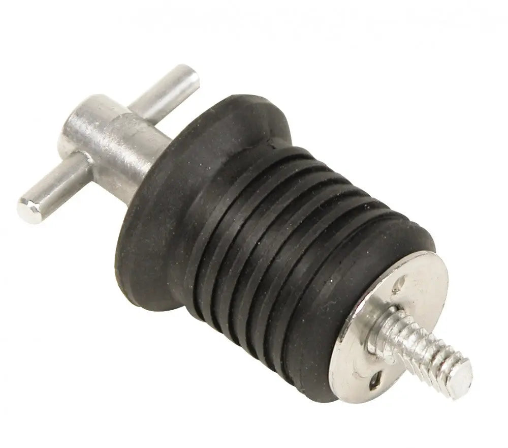 Whitecap Industries 1' Aluminum Bailer Plug - Screw Type for Marine and Industrial Use