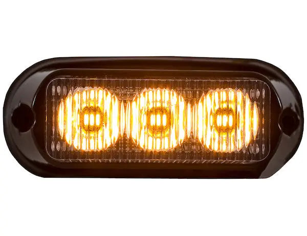 Buyers Prod Light Strobe 3-7/8 inch 3 LED Amber - Part #8891120
