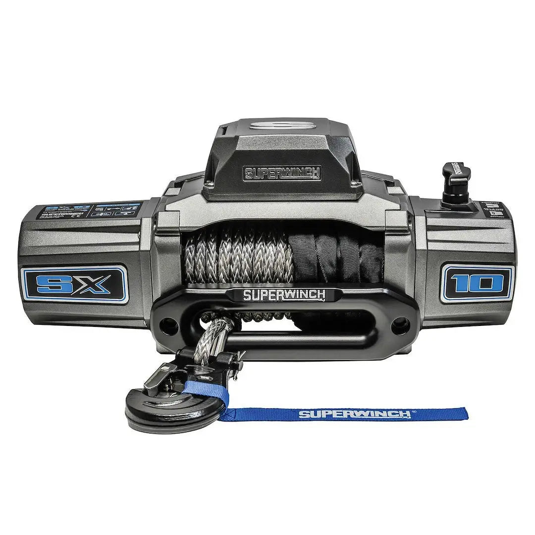 Superwinch 1710201 10,000 lbs. 12V DC Winch with 3/8 inch x 80 ft Synthetic Rope